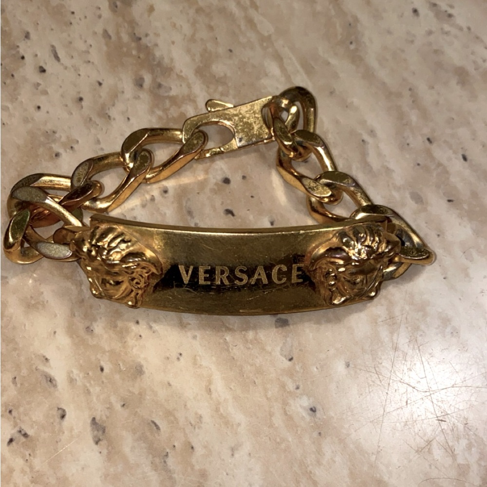 Authentic Versace link and Medusa head bracelet